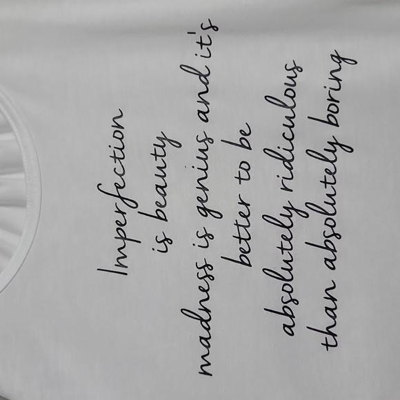 OM & AH LONDON "Better To Be Ridiculous Than Boring" White Racerback Tank Size S - Picture 2 of 13